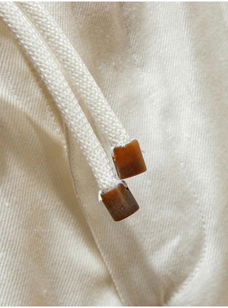 BC Summer Breathable Thin Linen Blended Loose Straight Elastic Waist Casual Shorts