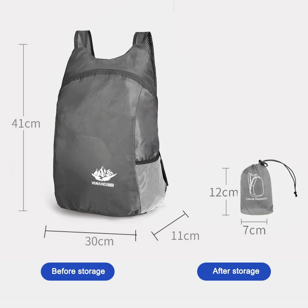 Mochila Dobrável Leve 15L Ultraleve para Homens e Mulheres - Mochila de Viagem, Esportes e Caminhada