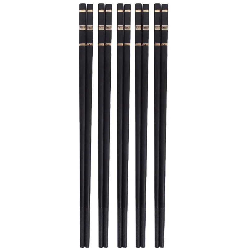 Metal Alloy Chinese Chopstick Reusable Non-slip Sushi Food Chop Sticks Japanese Korean Chopsticks Kitchen Tableware Accessories