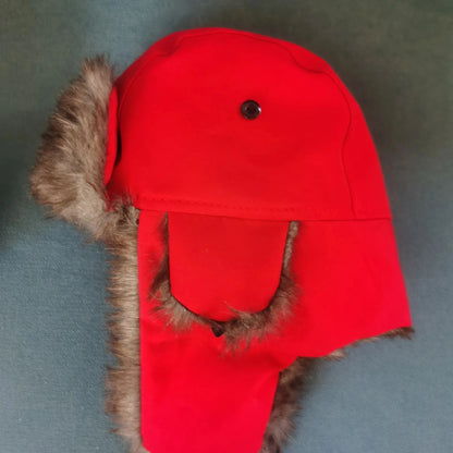 Unisex Warm Mens Women Trapper Cap Aviator Trooper Earflap Winter Flaps Ski Hat New Bomber Hats Russian Ski Hat Faux Fur Hats
