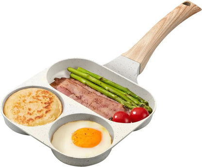 Egg Pans Small Frying Pan Nonstick for Eggs 3Section,Omelette Pan Egg Frying Pan Suitable for Pancake,Hamburger,Sandwiches