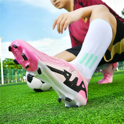 New Men Soccer Shoes Adult Non-Slip Boys Adult Futsal Sport Football Boots Grass Cleats Indoor Ultralight Turf Comfortable