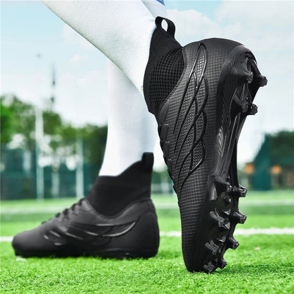 High Ankle Sports Footwear FG/TF Kids Soccer Cleats Football Boots Professional Men's Soccer Shoes Krampon Outdoor Sneakers 2025