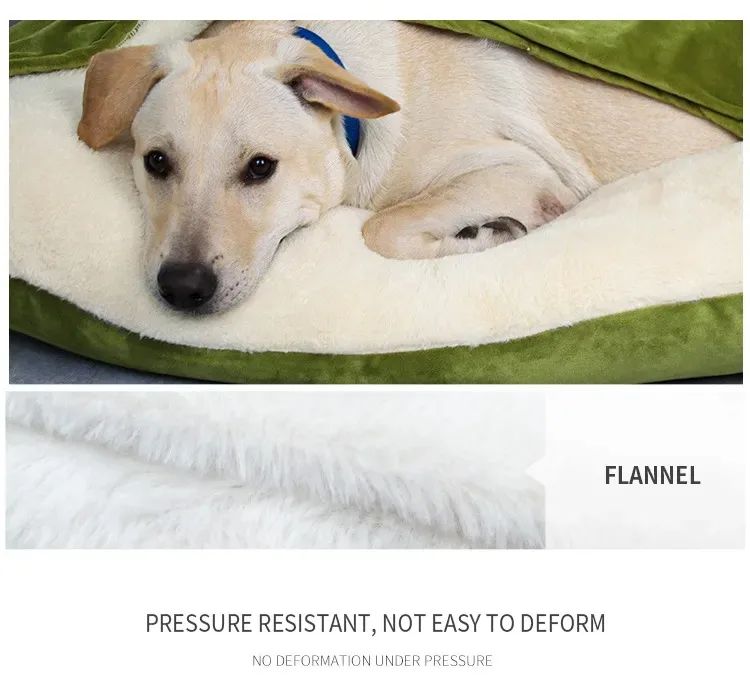 para Saco de Dormir Grande para Animais de Estimação Cama de Cachorro Canil de Inverno Quente Removível Lavável Resistente a Mordidas Almofada de Sofá para Filhotes Tapete de Gato de Pelúcia