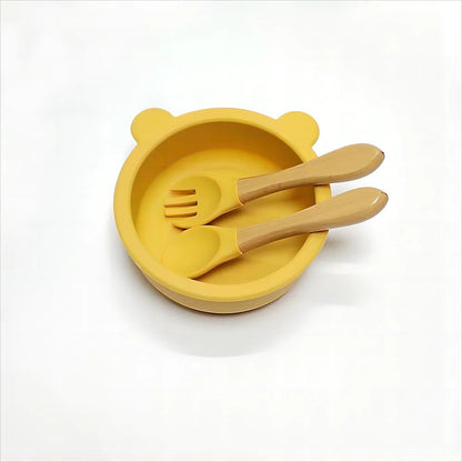 3pcs Baby Silicone Bowl Suction Cup Bowl Children's Tableware Complementary Bowl Children's Dinner Plate Silicone Tableware
