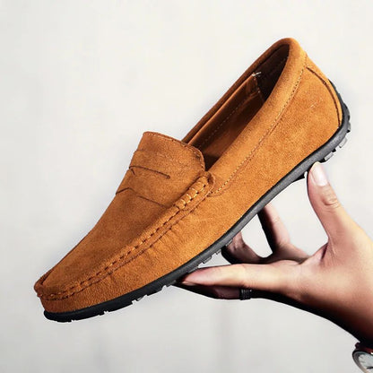 High Quality Leather Men Loafers  Slip on Mens Casual Shoes Fashion Flats Male Driving Shoes Moccasins Ten Colors Size 38-47