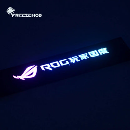 Painel Lateral FREEZEMOD Mini VGA com Luz 5V 3PIN A-RGB Placa Gráfica Luminosa Placa de Identificação Painel de Luz Decorativo para Gabinete PC AURA SYNC