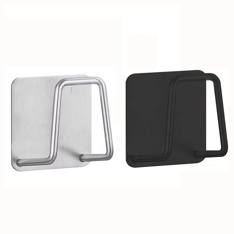 Kitchen Sponges Holder Stainless Steel Sink Shelf Adhesive Holders Drain Drying Rack Wall Hooks Accessories Storage Organizer