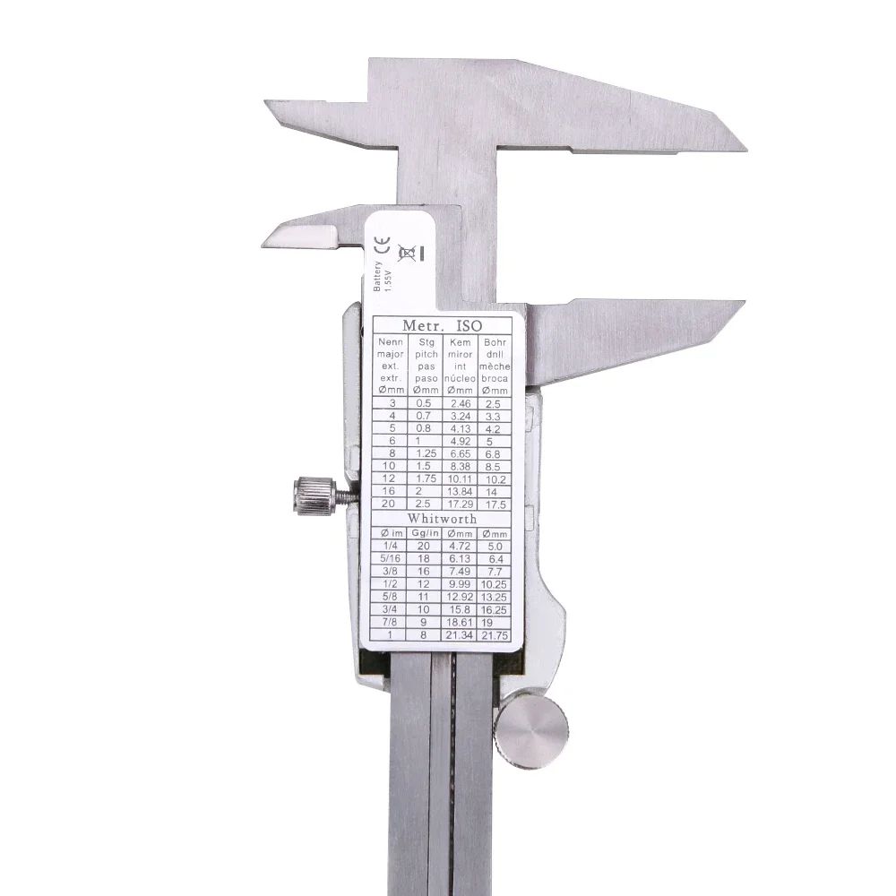 Paquímetro Vernier 150mm Ferramenta de Medição Paquímetro Digital de Aço Inoxidável Régua Digital de 6 polegadas Instrumento de Medição