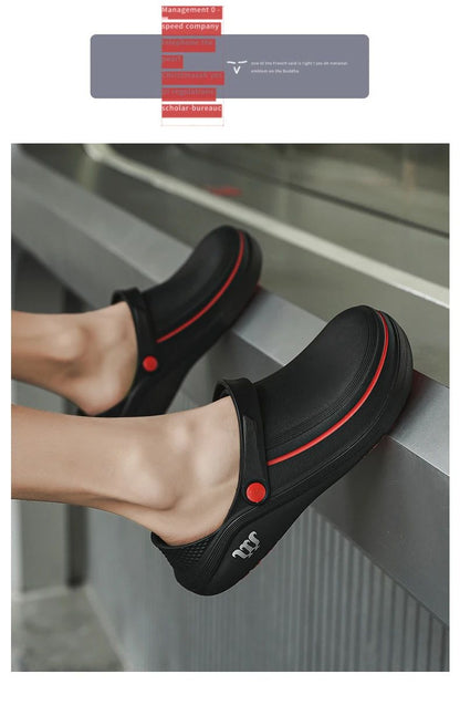 A Pair of Men's Casual Shoes, Waterproof and Oil-Proof, Low-Top Non-Slip Chef Shoes, Wear-Resistant and Non-Slip Men's Shoes