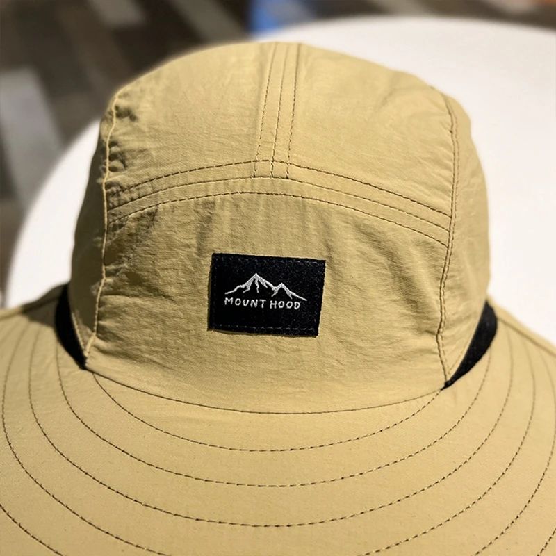 1 Boné Bucket Aba Larga com Proteção de Pescoço Impermeável e Secagem Rápida Panama para Mulheres Homens Pesca Acampamento Caminhada Viagem Outono
