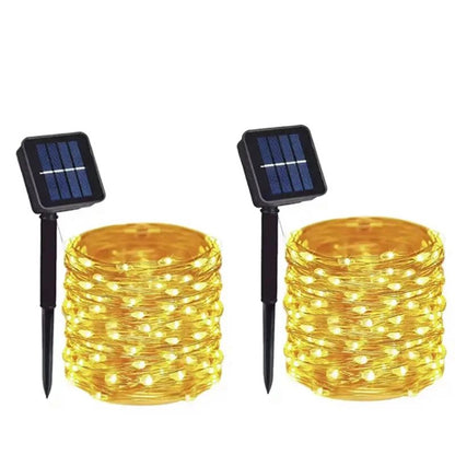 5Packs Solar Led Fairy Light Outdoor Christmas Lights 8Modes Copper Wire Fairy Lights Waterproof Garden Party Tree Patio Decor