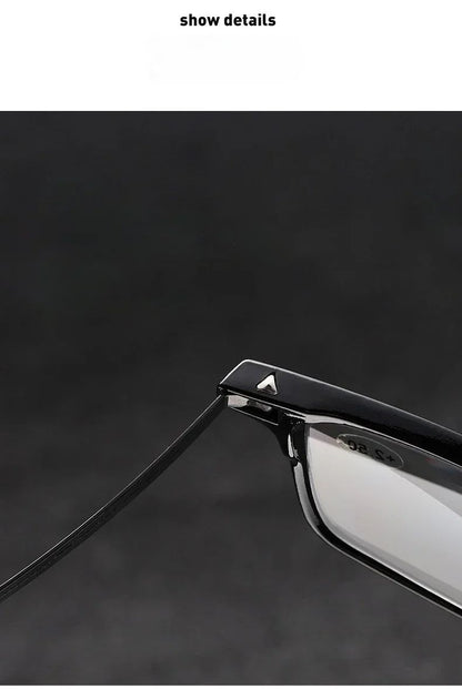Óculos Multifocal Fotocromático para Presbiopia Armação Quadrada Óculos de Leitura para Negócios Luz Azul Lentes Acabadas para Vista Longa