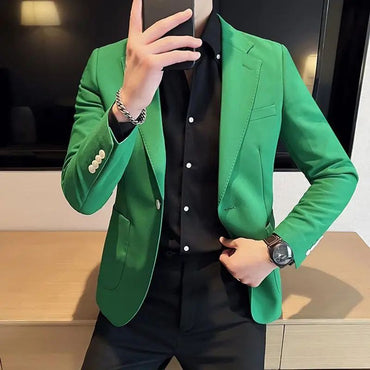 Single Breasted High Quality Coat Spring Autumn Men's Suit Jackets Models Trendy 2025 Gentleman Simple Fashionable Male Blazer