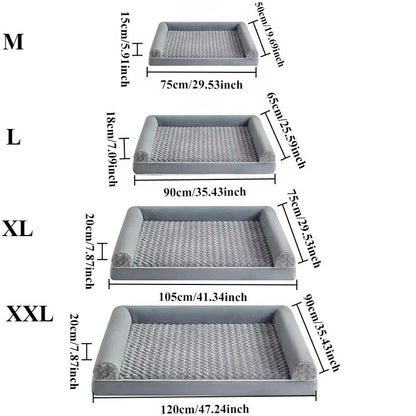 Cama para Cachorro de Luxo de Alta Qualidade Colchonete Ninho para Gato Confortável e Removível Aplicável a Filhotes Cães de Médio a Grande Porte Gatos Suprimentos de Cama Macia para Animais de Estimação