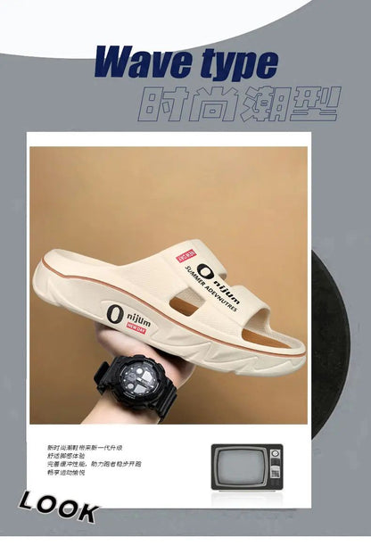 New Summer Men Massage Slippers Sides Indoor Outdoor Sandals Soft Sole Slides Male Flip-flops Men's Sandals Beach Casual Shoes