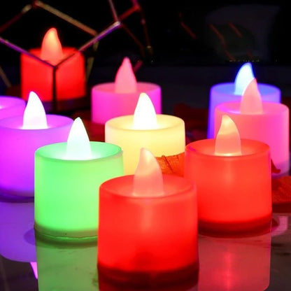 1/48PCS  LED Candle Battery-Power Tealight Flameless Fake Candle Light Christmas Wedding Birthday Wedding Romantic Decor Lamp
