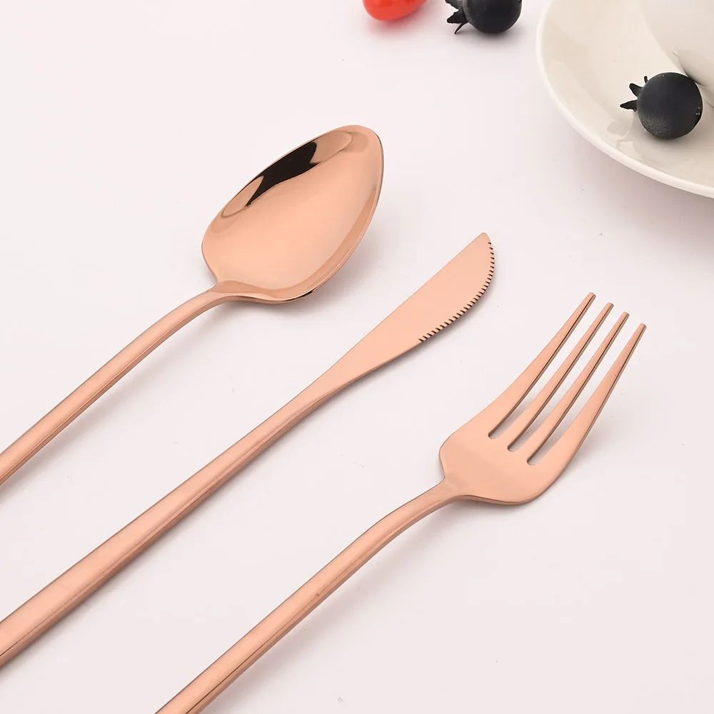 8 Garfos de Jantar Pretos Talheres Aço Inoxidável 18/10 Utensílios de Cozinha Ocidentais Conjunto de Garfos para Restaurante