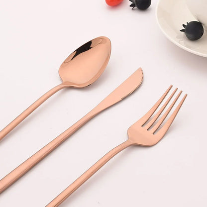 8 Garfos de Jantar Pretos Talheres Aço Inoxidável 18/10 Utensílios de Cozinha Ocidentais Conjunto de Garfos para Restaurante