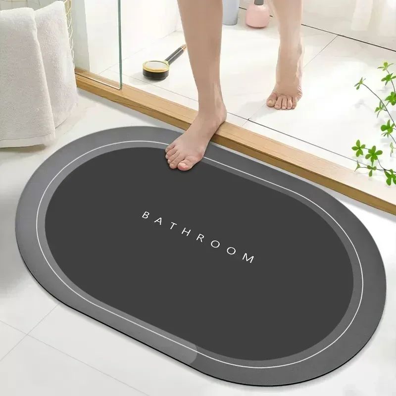 Quick Dry Bath Mats Super Absorbent Rug Bathroom Non Slip Bath Rug Toilet Carpet Front Entrance Door Mat Tapetes De Baño