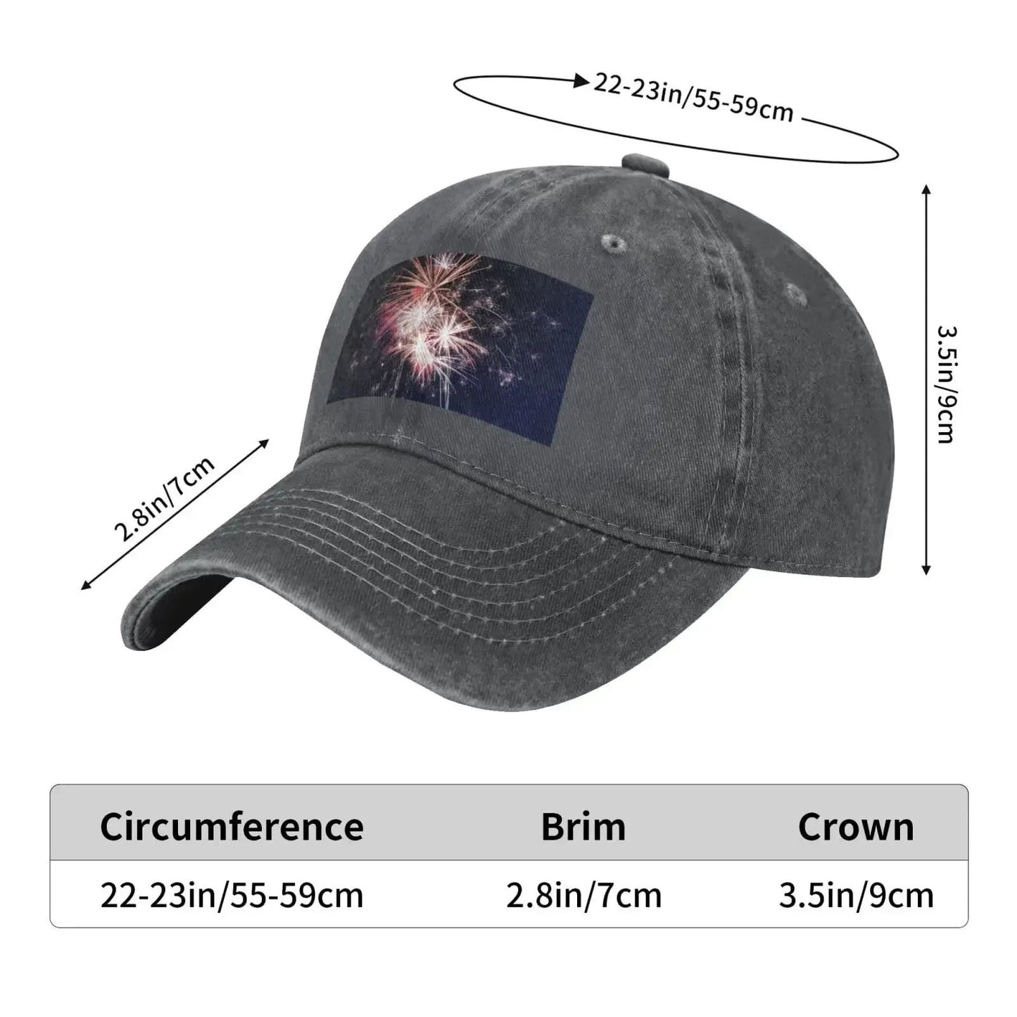 Casquette Baseball Cap Firework Running, Tennis, Dad Hat Seasons & Outdoor Travel. Trucker Hats for Man Woman