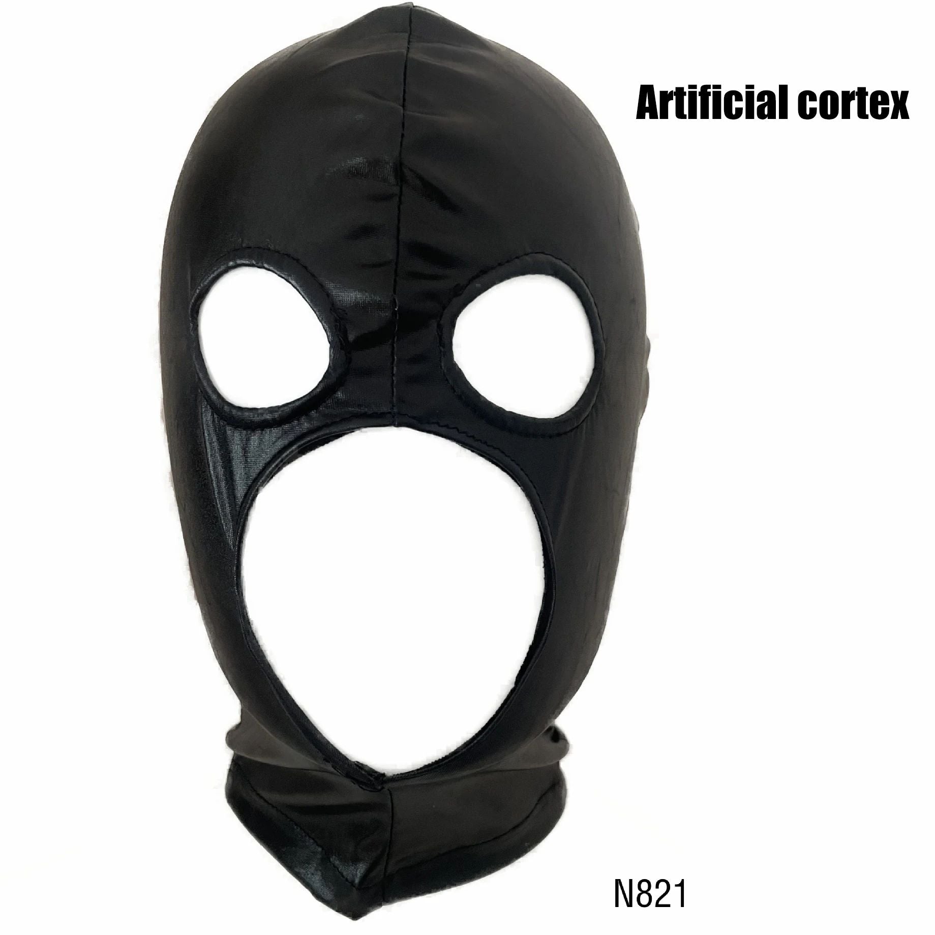Women Mens Latex Face Mask Bronzing Cloth Open Mouth and Eye Glued Head Cover Couples Adult Face Mask Hood for Role Play Costume