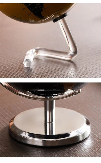 Creative metal rotating globe artwork, suitable for children classroom education learning living room office desktop decoration