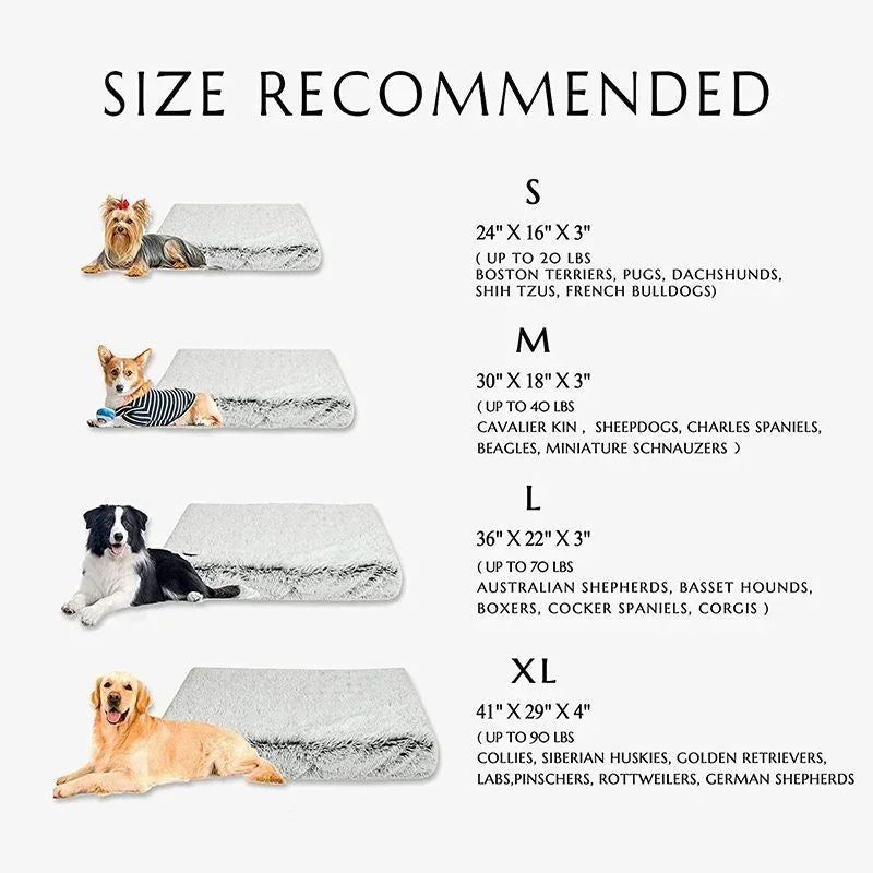 Cama para Cachorro Super Macia de Pelúcia Camas para Gatos para Cães Pequenos Médios Grandes Removível para Limpeza Almofada para Filhotes Cama para Cães Calmante Tapete para Animais de Estimação