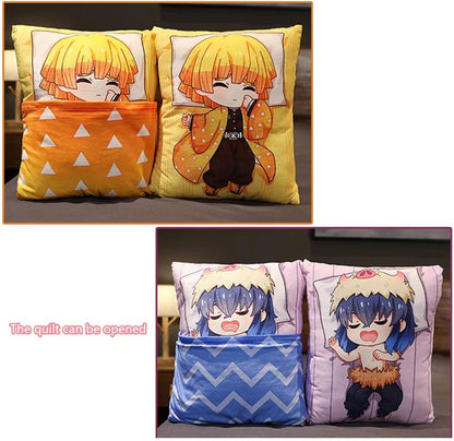 Demon Slayer Plush Stuffed Pillows Kimetsu No Yaiba Dakimakura Cute Anime Throw Pillow Kawaii Doll Tanjirou Nezuko Body Cushion