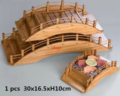 Ponte de Sushi de Madeira Japonesa Barcos Pinheiro Criativo Sushi Sashimi Prato Bandeja Louça de Sushi Decoração Enfeite