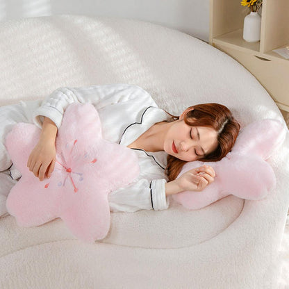 Cherry Blossom Throw Pillow Kawaii Sakura Flower Plush Pillow Bedroom Living Room Decor Bay Window Floor Seat Cushion Tatami