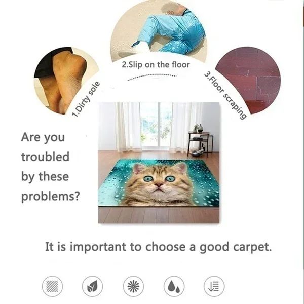 Modern Minimalism Bedroom Fluffy Carpet Area Carpets Living Room Children Girl Room Soft Rug Non-Slip Washable Mat