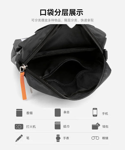 2024 New Shoulder Messenger Bag Casual Men's Bag Portable Briefcase Nylon Waterproof Outdoor Bag Man Messenger Trend Handbags