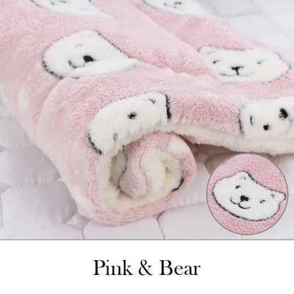 Tapete para Animais de Estimação Espessado Outono/Inverno Canil Quente Manta para Gatos/Cães Tapete Antiderrapante de Flanela Macia de Algodão para Cães Pequenos e Grandes