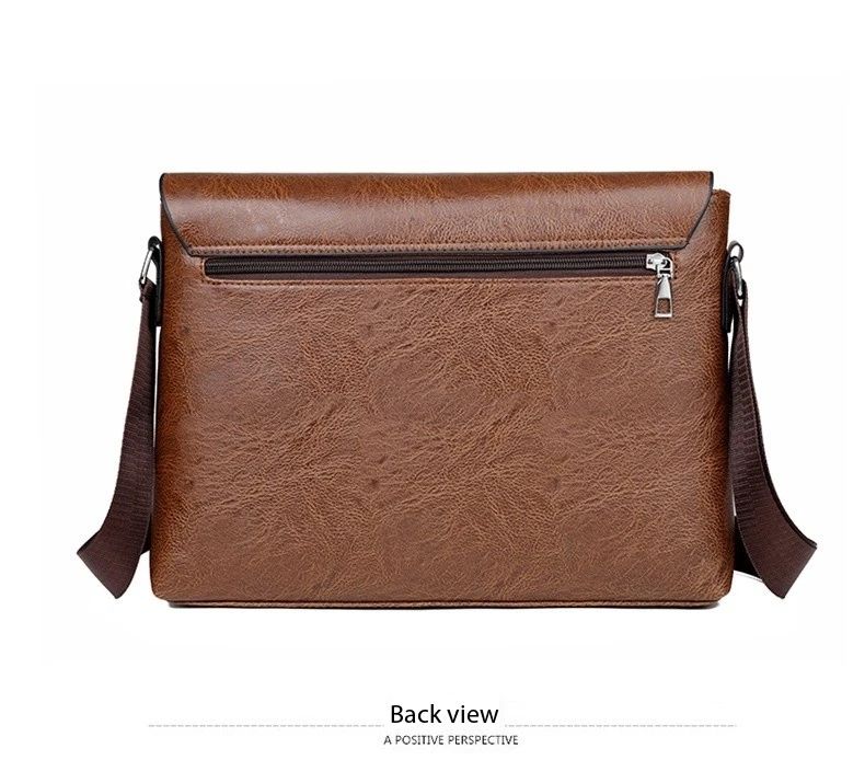 Business Shoulder Bag For IPAD PU Leather Business Handbag Men Messenger Bag Large Side Sling Bag Fashion Man Crossbody Bag
