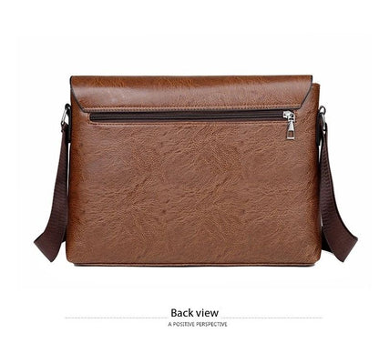 Business Shoulder Bag For IPAD PU Leather Business Handbag Men Messenger Bag Large Side Sling Bag Fashion Man Crossbody Bag