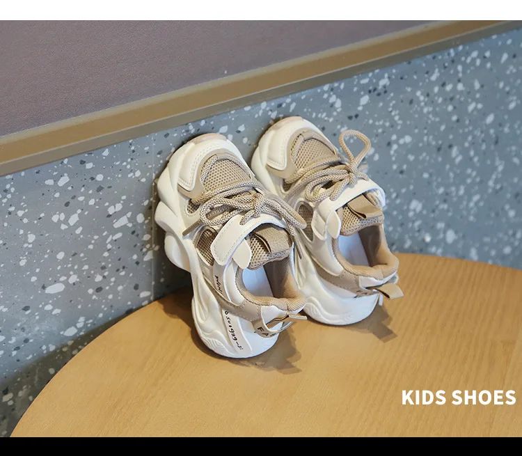 Girl Child Sport Shoe 2024 Spring Mesh Breathable Toddlers School Running Sneakers Fashion Non-slip Kids Boys Basketball Shoes