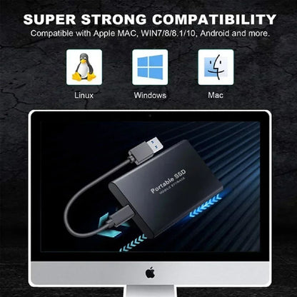 SSD Externo de Alta Velocidade 1TB Portátil SSD 16TB Disco Rígido Externo Armazenamento em Massa para Laptop Mac