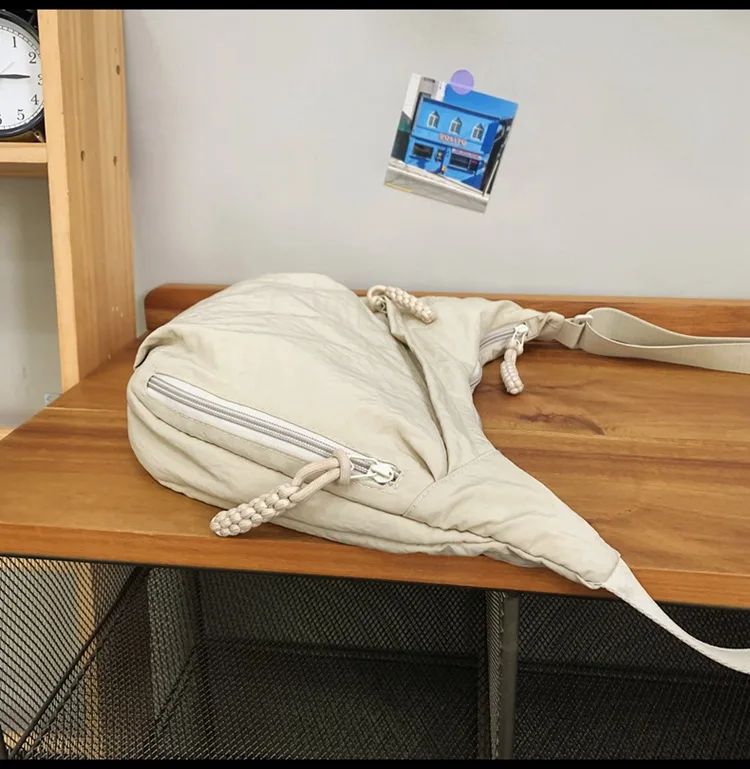 Trendy Women's Soft Cloth Shoulder Bag Solid Color Student Casual Style Big Handbags Crossbody Bags for Women Shoulder Hobos Bag