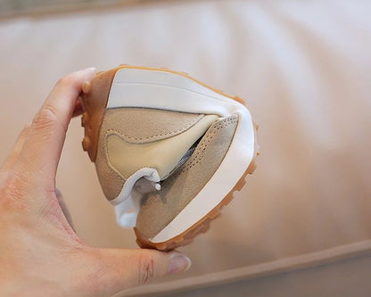 Children's Spring New Leather Upper Sneakers Kids Non-Slip Casual Shoes Boys Girls Soft Sole Students Tennis Toddler Sport Shoes