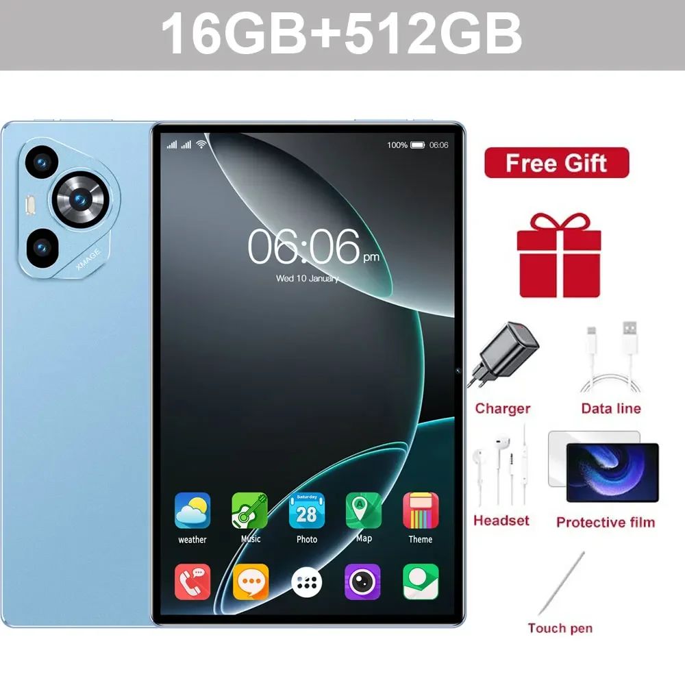 2026 New Original Pad 16 PRO Snapdragon 8Gen3 Android Tablet 16 11Inch Hd 24Gb+2Tb 20000 Mah 5g DualSim Bluetooth Wifi TabletsPc