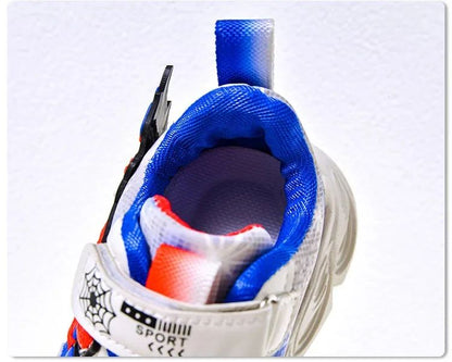 Disney Fashion Spiderman Baby Boys Spring/Autumn Lighted Trendy Kids Boy Sports Casual Children's Sneakers