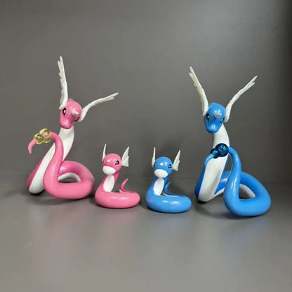Anime Cartoon Figure Dragonair And Dratini Action Figures 12cm Pvc Collection Model Toys Gifts High Quality Desktop Decoration