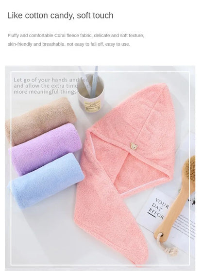 Dry Hair Cap Sports Towel Fiber Super Fine Adult Bath Towel Towels Bathroom Soft Turban for Hair Drying Miss Serviettes Face Wet