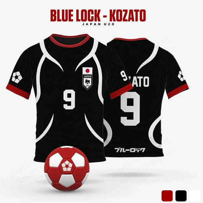 Men's anime Jersey Blue Lock Sae Itoshi cosplay 3D printed T-shirt for men and women fashion oversized short sleeved T-shirt