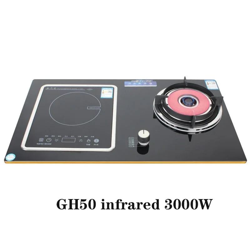 Desktop 220v Household Built-in Electric Dual-purpose Gas Stove Induction Cooker Natural Gas/Liquefied Petroleum Gas Single-burn