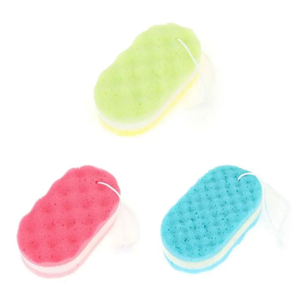 3-layer Wave Bath Sponge Exfoliating Body Brush Shower Skin Clean Massage Cleaning Shower Brush Skin Care Remover Bath Supplies