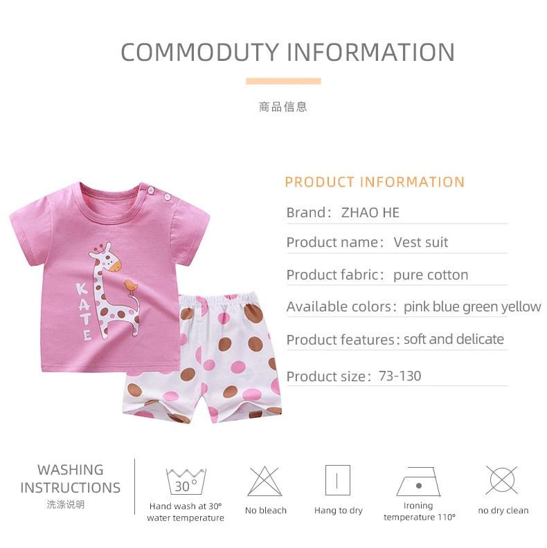 Conjuntos Infantis Mãe e Filhos Roupas Menino Menina Camiseta Shorts 2PÇS Verão Algodão Manga Curta Roupas de Bebê Infantil Terno