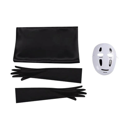 Japanese No Face Man Cosplay Costume Unisex Halloween Anime Carnival Party Adult Clothing Including Ghost Mask Gloves Comic Con