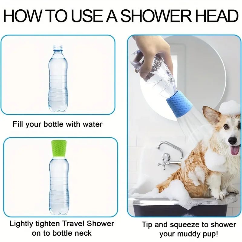 Portable Pet Bathing Outdoor Water Dispenser Accessory Multifunctional Dog Wash Spray Nozzle Pet Grooming Cleaning Supplies